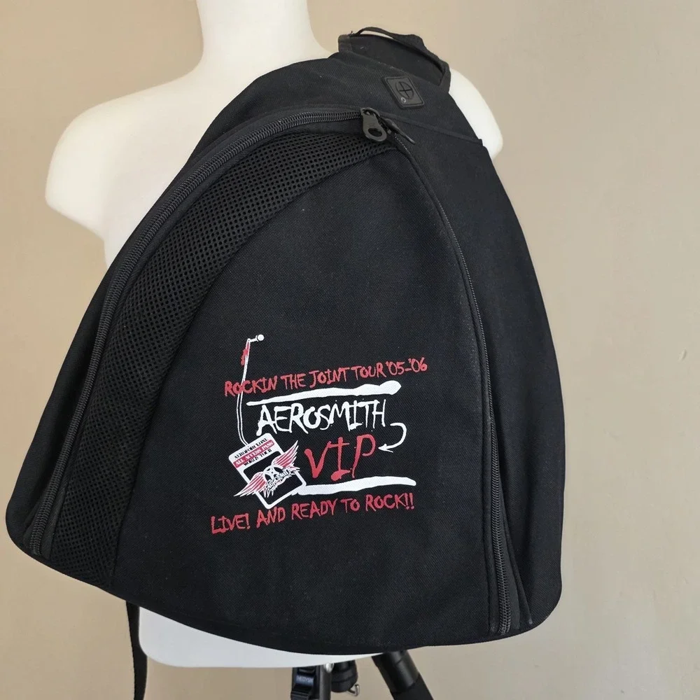 Aerosmith‎ VIP Rocking the Joint Tour '05 '06 Black Backpack Sling Bag NWOT